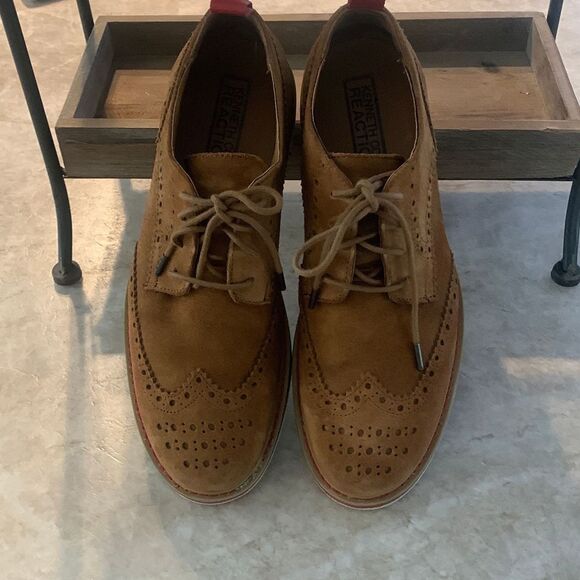 Kenneth Cole Suede Oxford Loafers - Picture 1 of 8